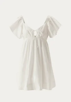 Tie Back Frill Short Dress