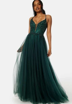 Tulle Back Lacing Evening Dress