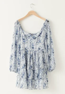 Twist Detail Flounce Dress