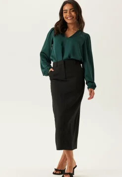 Viellette L/S SMOCK SATIN TOP