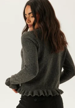 Vijacia O-neck L/S FRILL KNIT