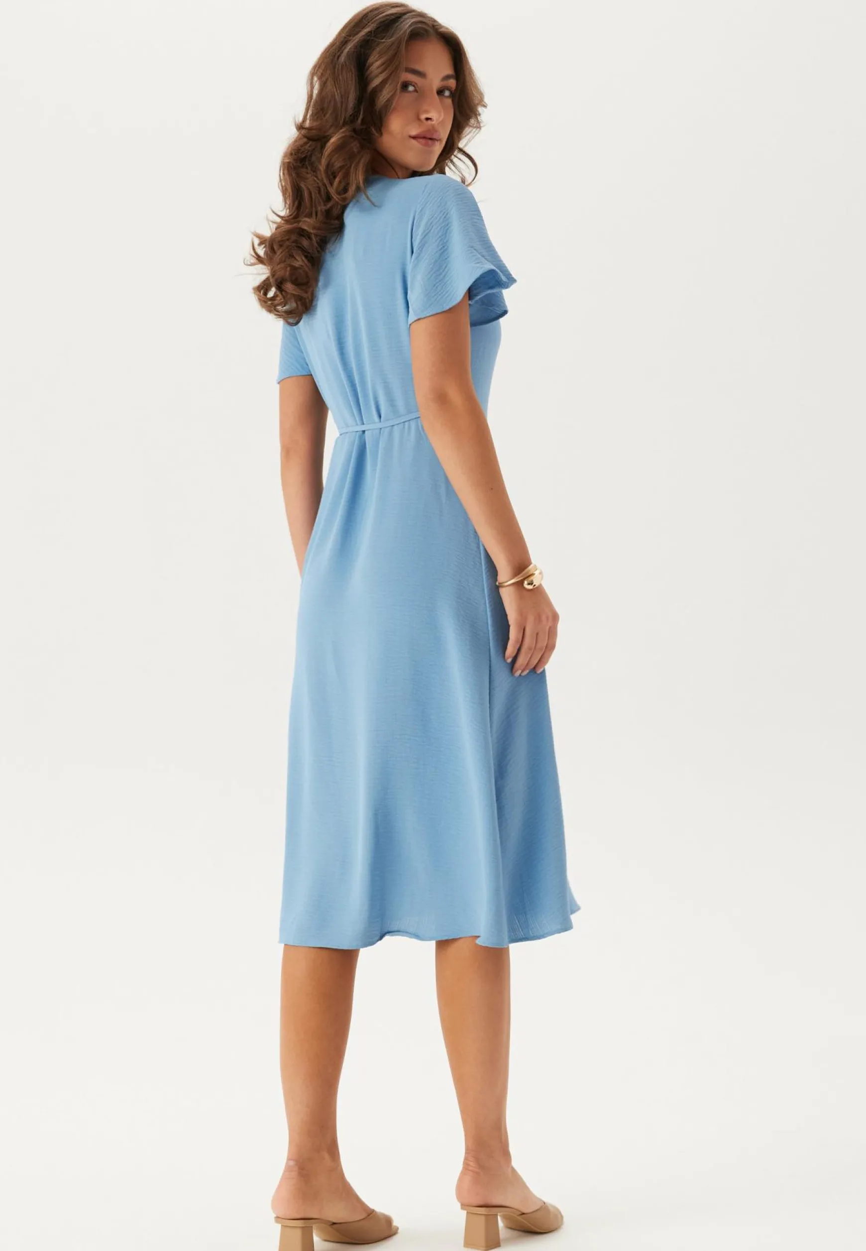 Vilovie S/S Wrap Midi Dress