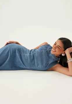 Vinona S/L Midi Denim Dress
