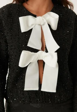Viotta L/S BOW CARDIGAN
