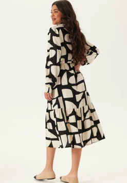 Viscose Flounce Shirt Dress