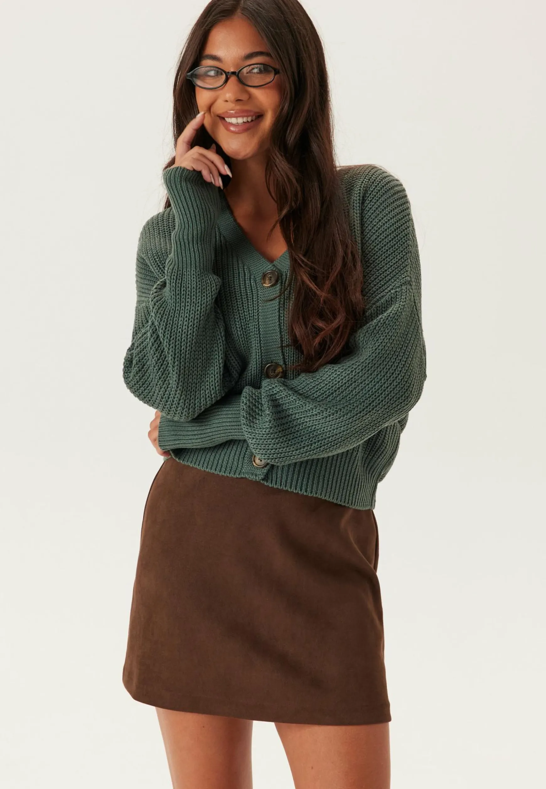 Vmlea LS V-Neck Cuff Cardigan