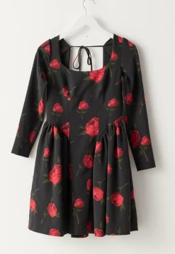 Volume Skirt Long Sleeve Mini Dress