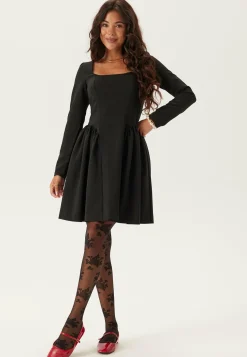 Volume Skirt Long Sleeve Mini Dress