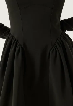 Volume Skirt Long Sleeve Mini Dress