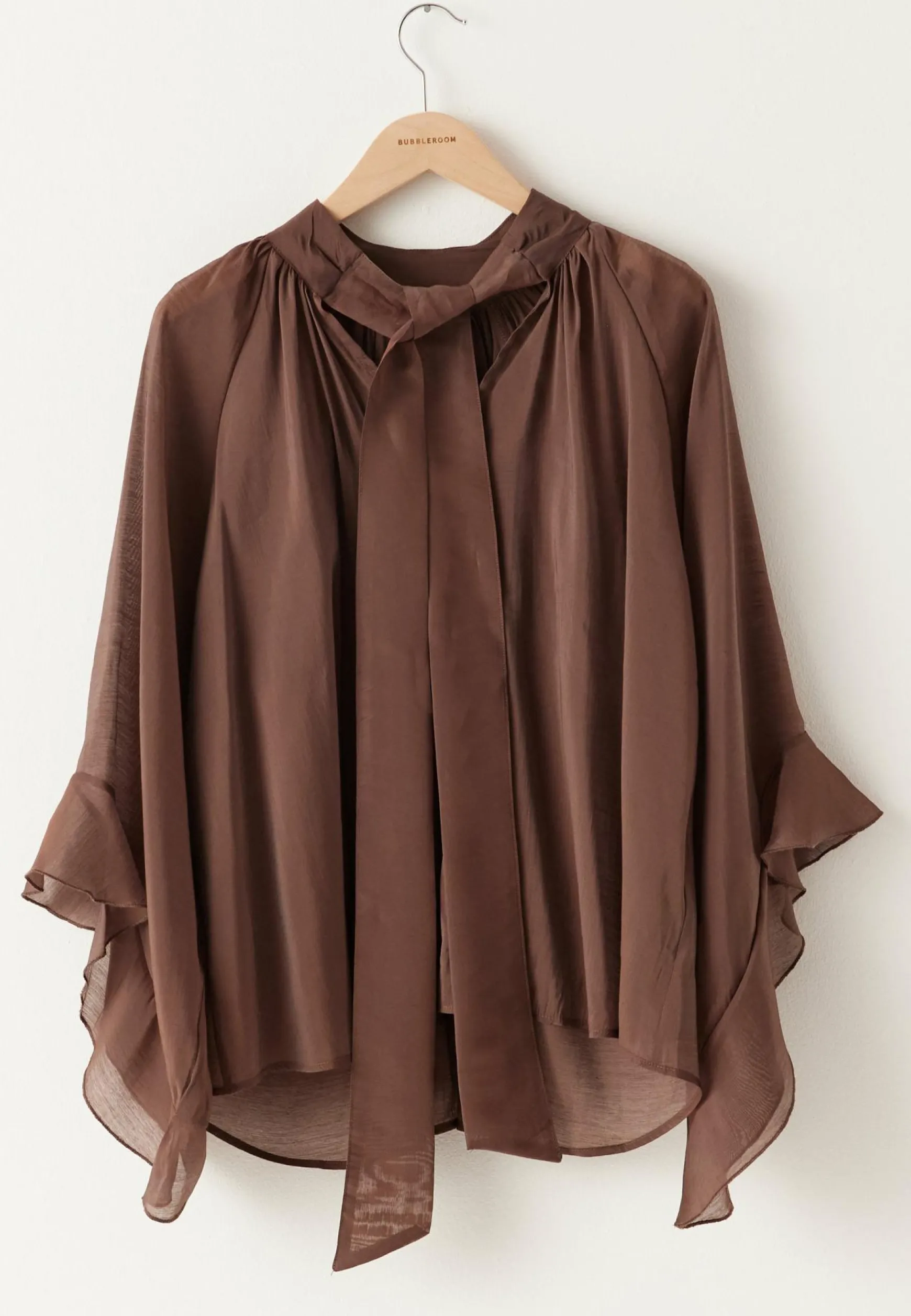 Wide Sleeve Bow Blouse